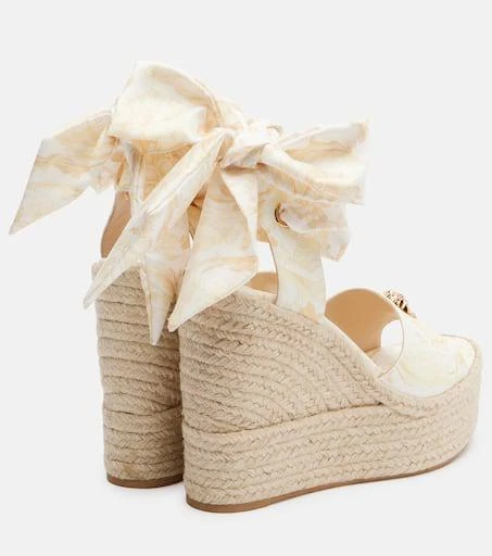 Versace 120 leather platform espadrille wedges 3