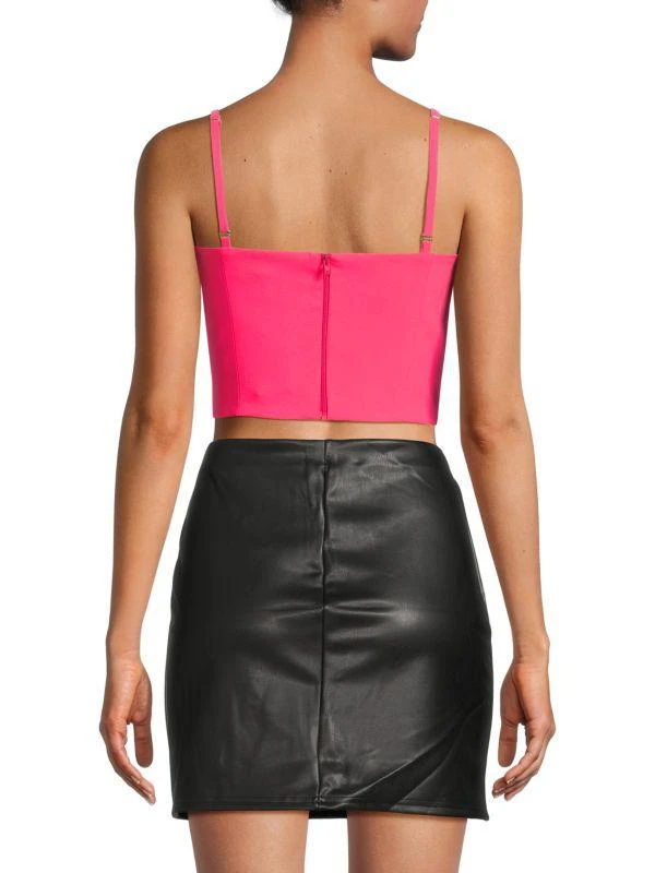 Amanda Uprichard Fable Splitneck Crop Tank Top 2