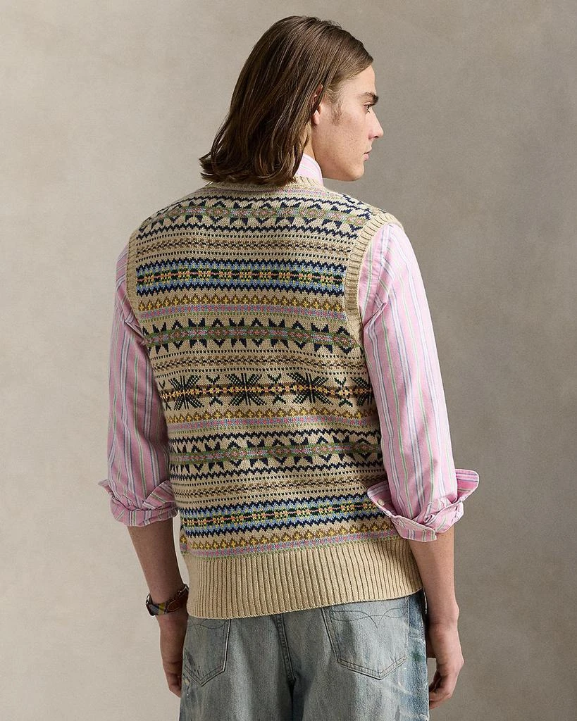 Ralph Lauren Fair Isle Cotton Cashmere Sweater Vest 4