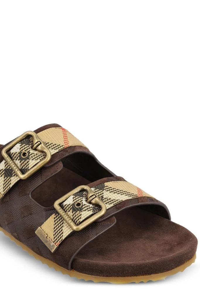 Burberry Burberry Double Buckle Checked Slides 4
