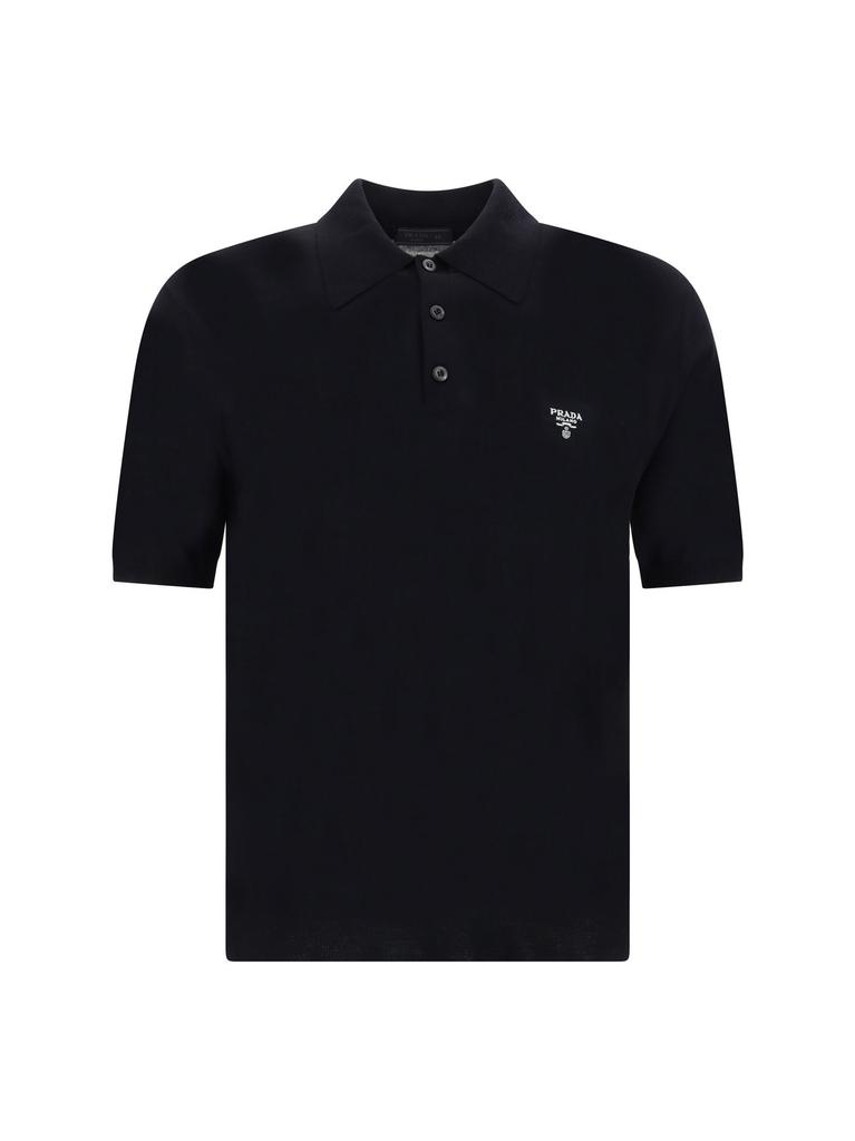 PRADA ポロシャツ Prada Prada Triangle Logo Short-Sleeved Polo Shirt - Polo