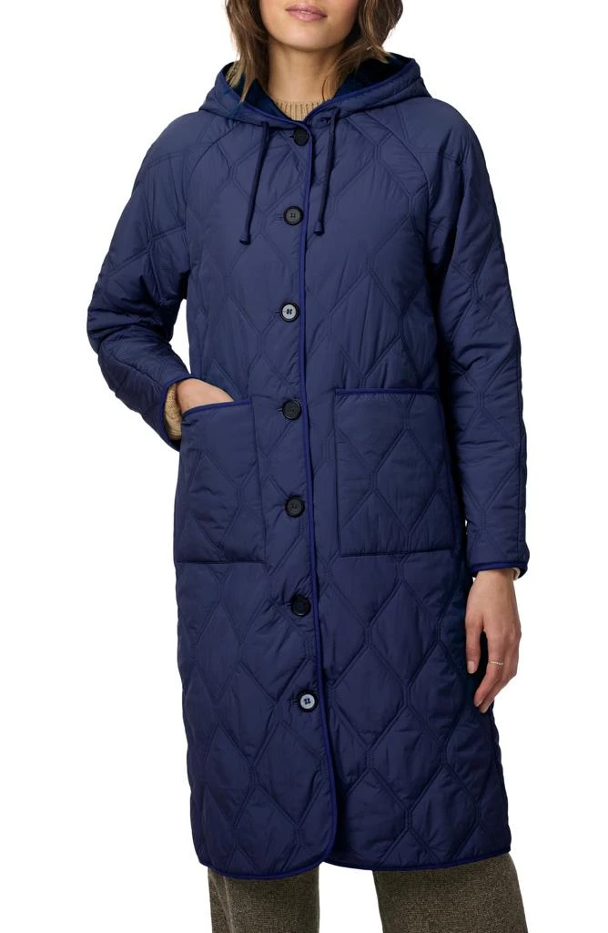 Bernardo Diamond Quilted Hooded Coat 1