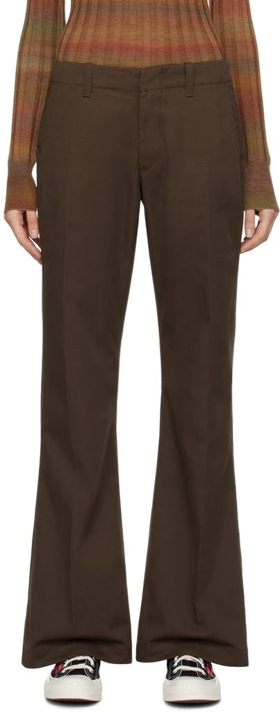 Re/Done Brown Flared Trousers 1