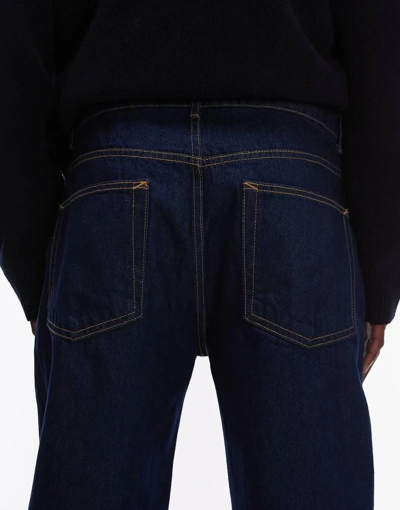 Topman Topman straight jeans in raw blue 4