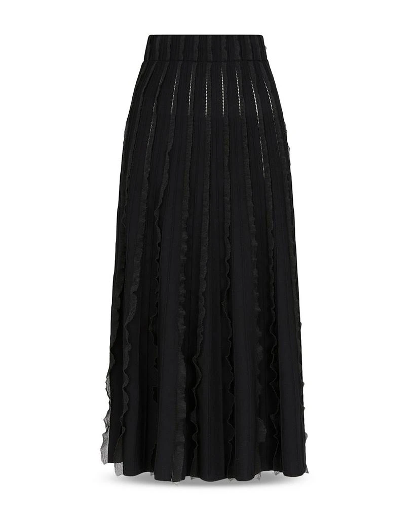 Emporio Armani Midi A Line Skirt with Vertical Ruffle Detail 5