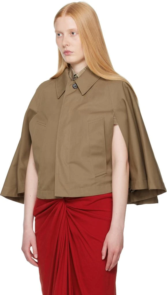 Burberry Brown Capelet Jacket 4