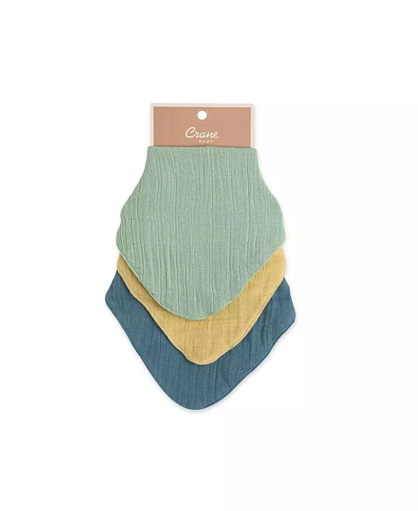 Crane Baby Baby Boys Bandana Muslin Bibs, 3 Piece Set 2