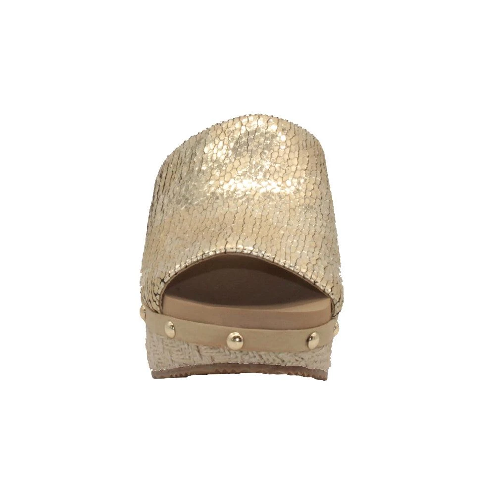 VOLATILE Ravine Metallic Studded Wedge Sandals 4
