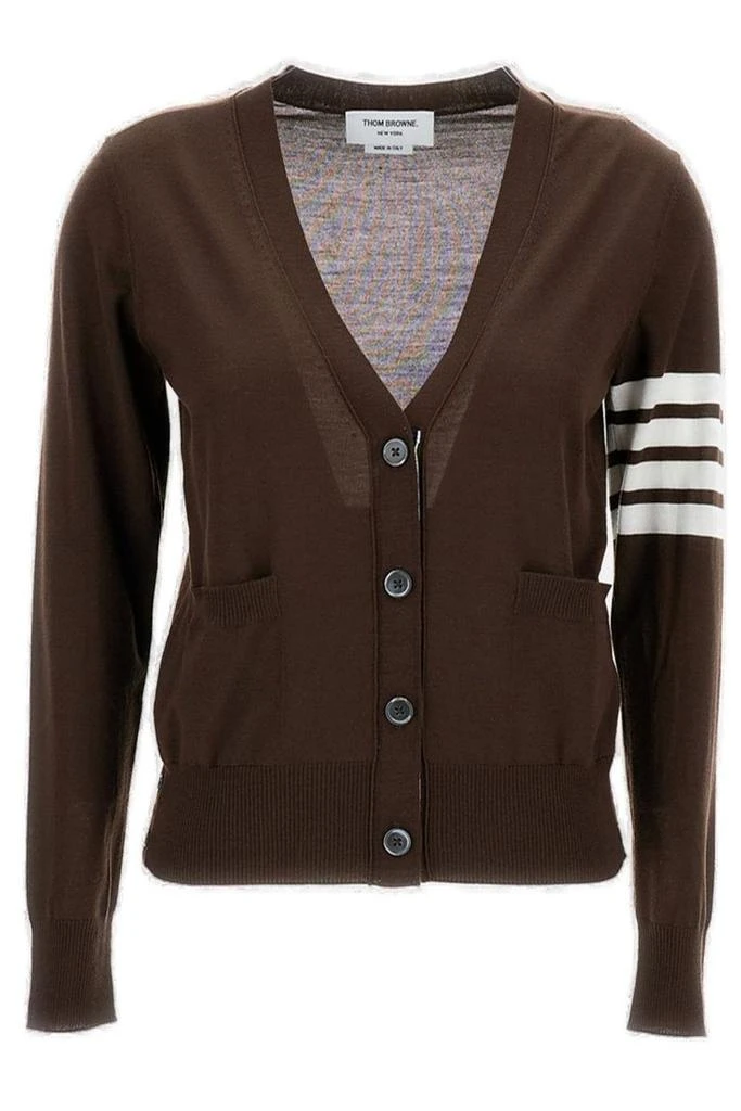 Thom Browne Thom Browne 4 Bar V-Neck Cardigan from Cettire