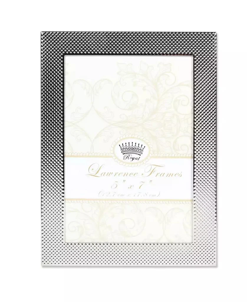 Lawrence Frames Fawn Pin Dot Pattern Silver Metal Picture Frame - 5" x 7"
