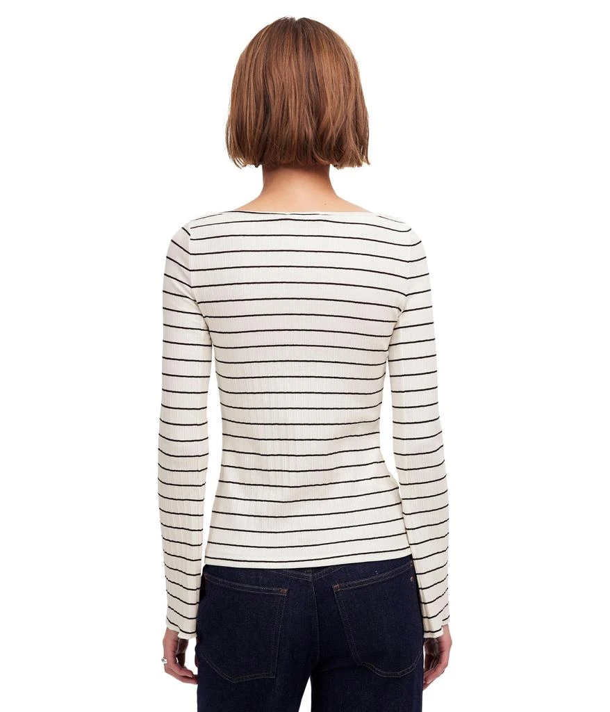 Madewell Boatneck Cotton Rib Long Sleeve 2