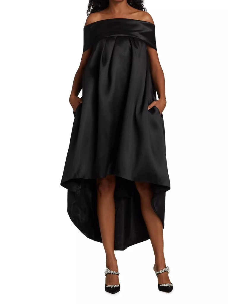 Amsale Bow-Back Trapeze Dress 2