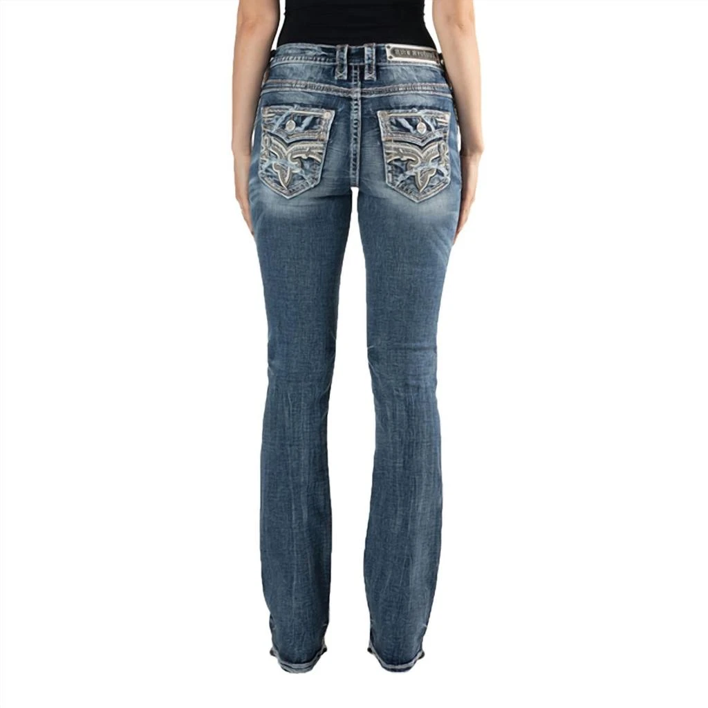 Rock Revival Rock Revival - Stephano Faux Flap Boot Cut Distressed Jean - "34 Inseam 3