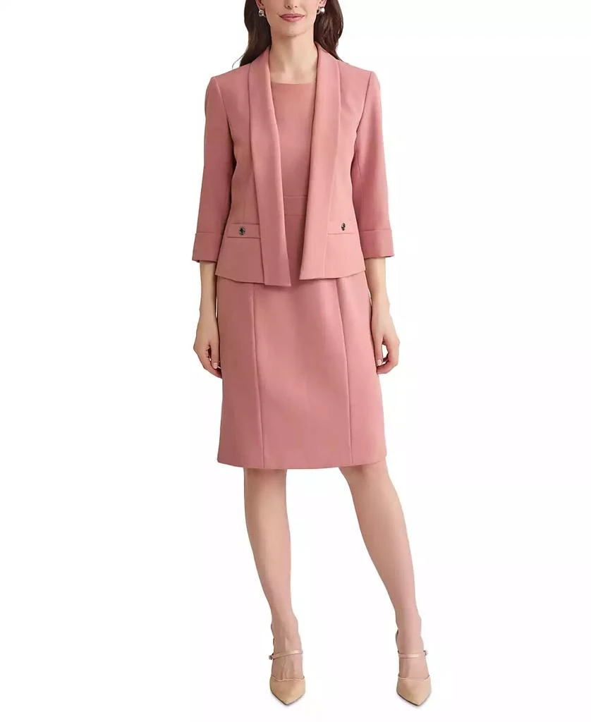 Kasper Women's Crewneck Sleeveless Sheath Dress, Regular & Petite 4