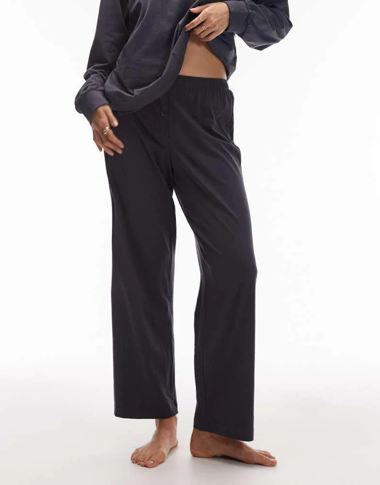 ARKET ARKET mix and match pure cotton lounge soft pyjama bottoms in dark blue 4