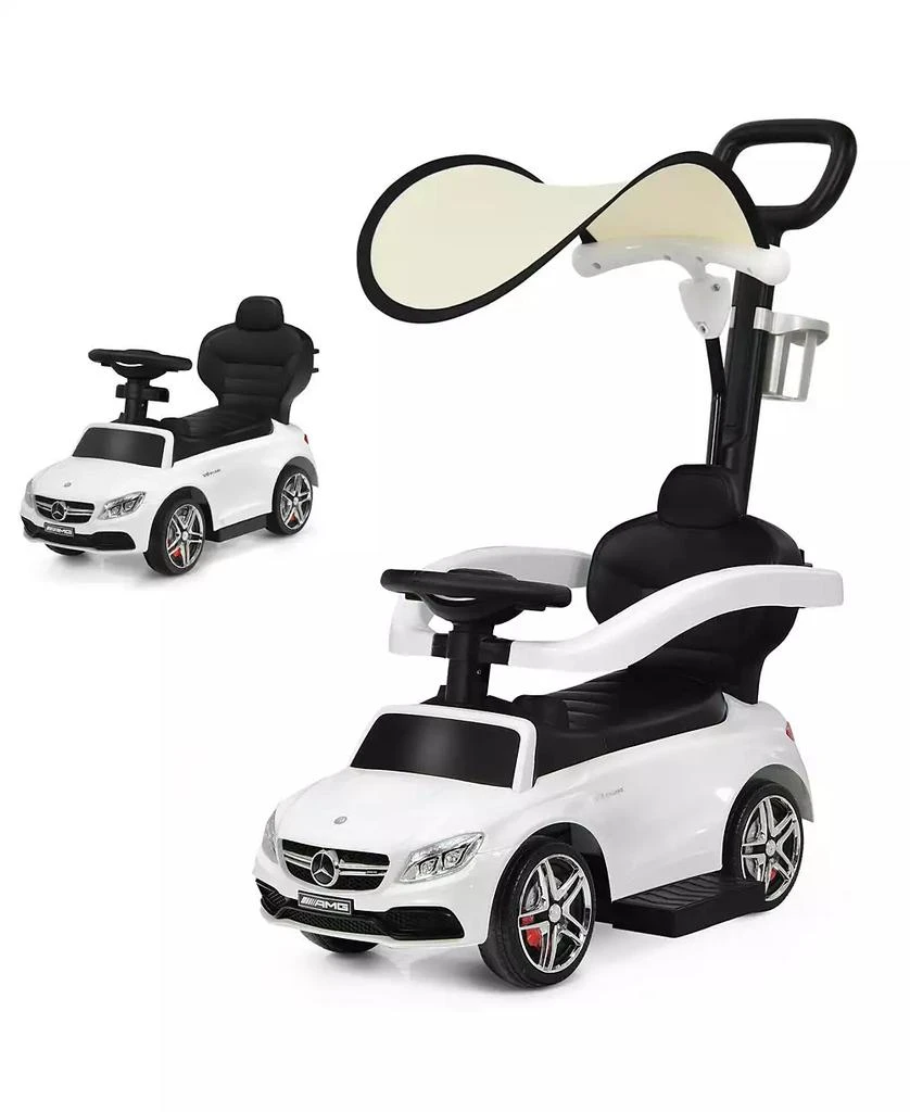 Mecale 3-in-1 Ride on Push Car Mercedes-Benz Licensed Sliding Car with Canopy