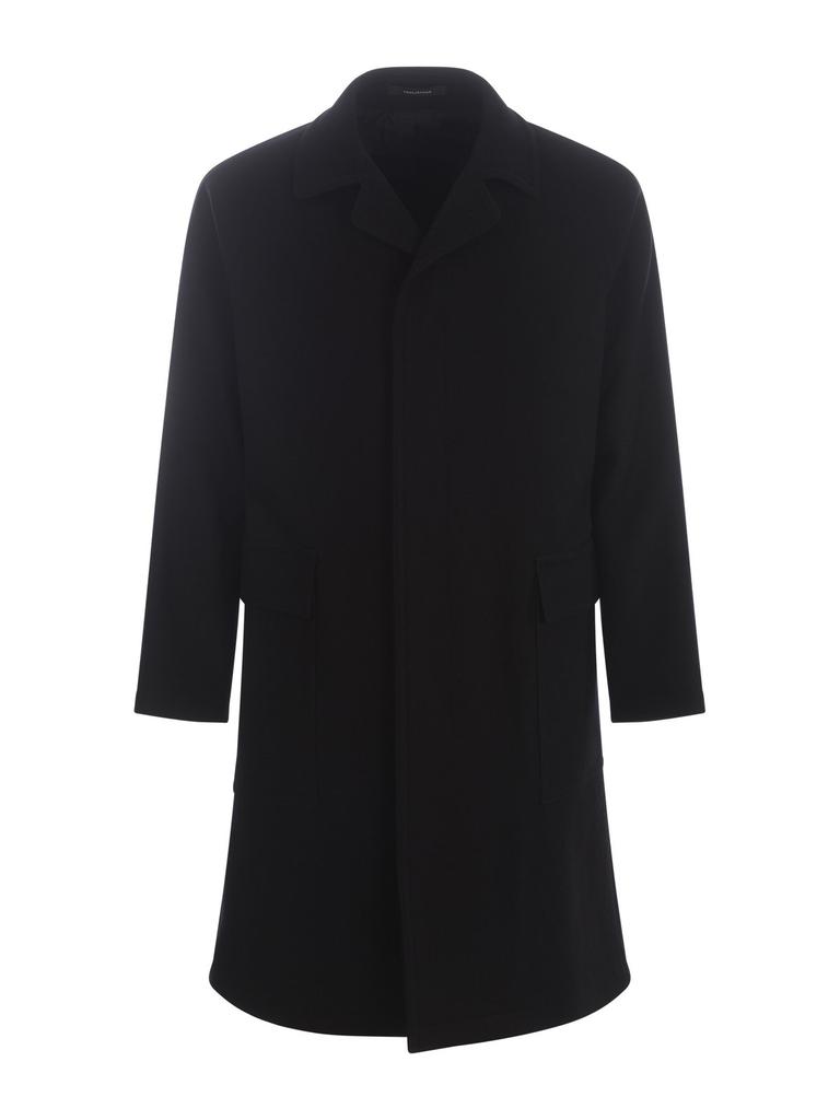 PRADA Midnight Blue Wool Blend Coat SS25【新作】 Prada Midnight Blue Wool Blend Coat - Jackets - Compare