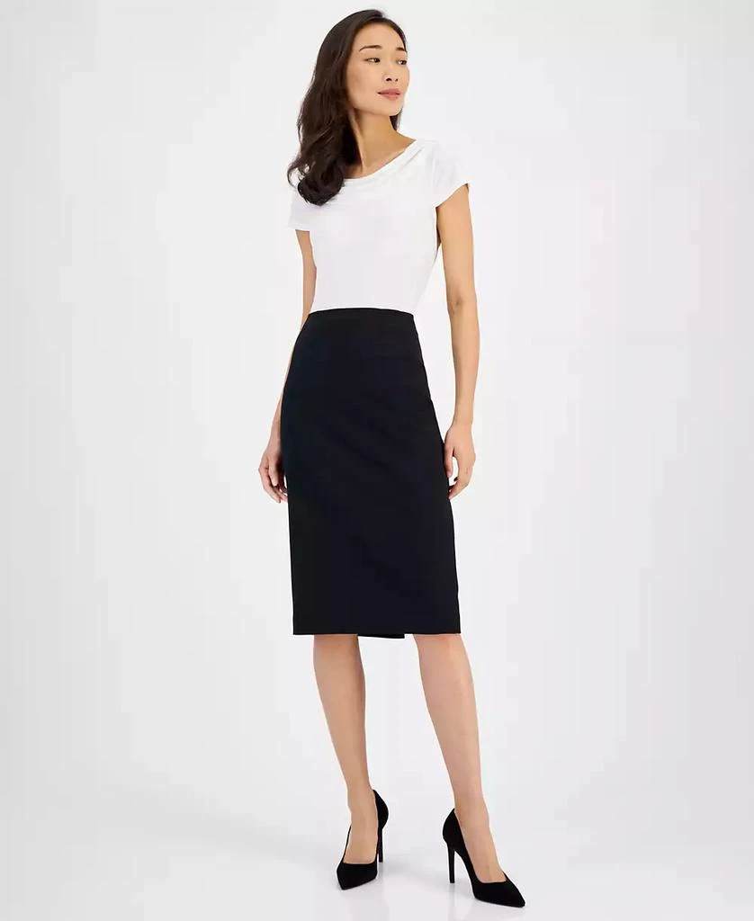 Kasper Women's Below-the-Knee Stretch Pencil Skirt, Regular & Petite Sizes 1