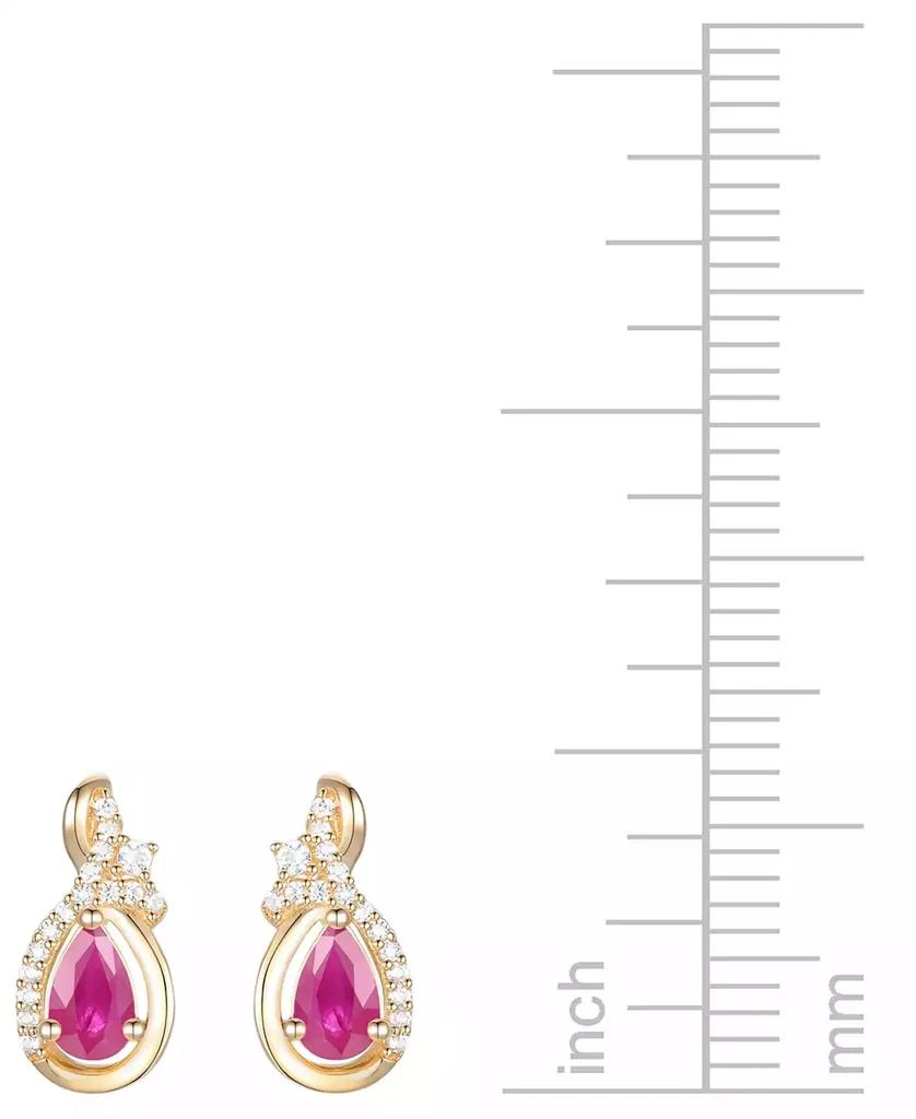 Macy
s Emerald (1/2 ct. t.w.) 
Diamond (1/10 ct. t.w.) Pear Drop Earrings in 14k Gold (Also in Ruby 
Sapphire) 4