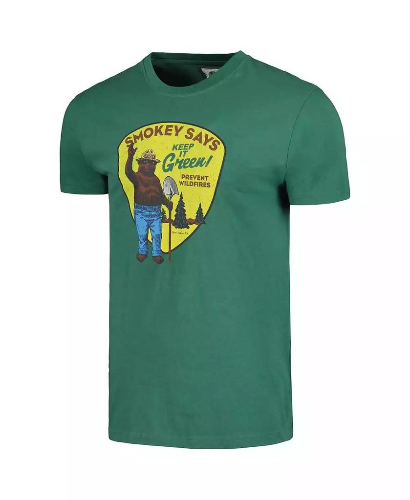 American Needle Men's Green Distressed Smokey the Bear Brass Tacks T-shirt