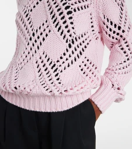 Jil Sander Lace-trimmed virgin wool sweater 5