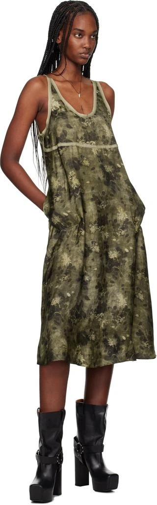 R13 Green Taped Tank Midi Dress 4