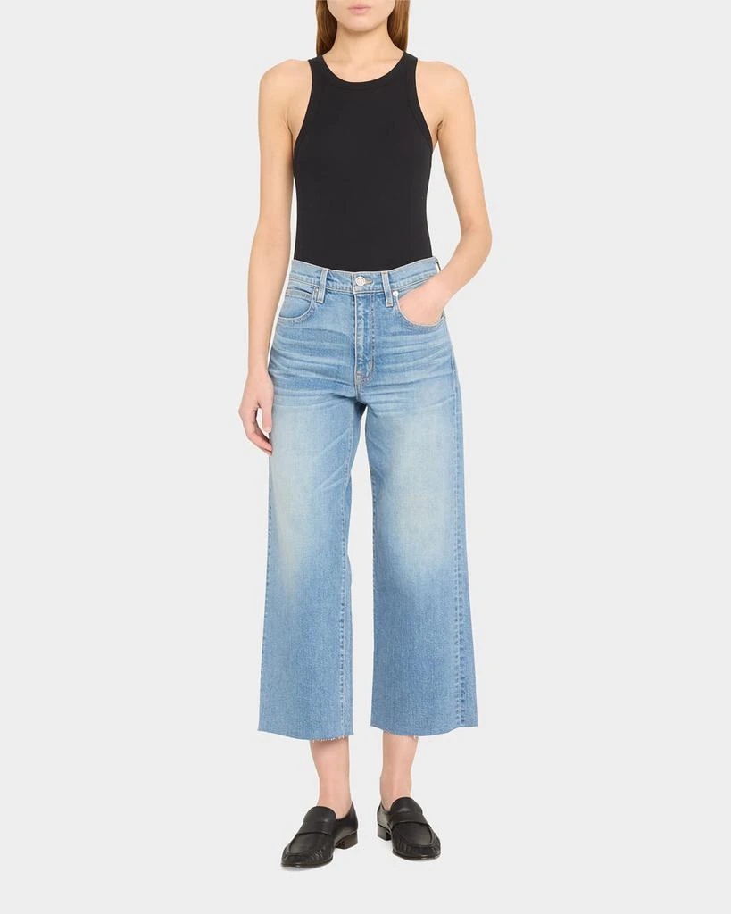 SLVRLAKE Grace Wide Ankle Jeans with Raw Hem 2