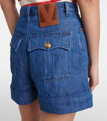 Valentino Cotton and linen denim shorts 5