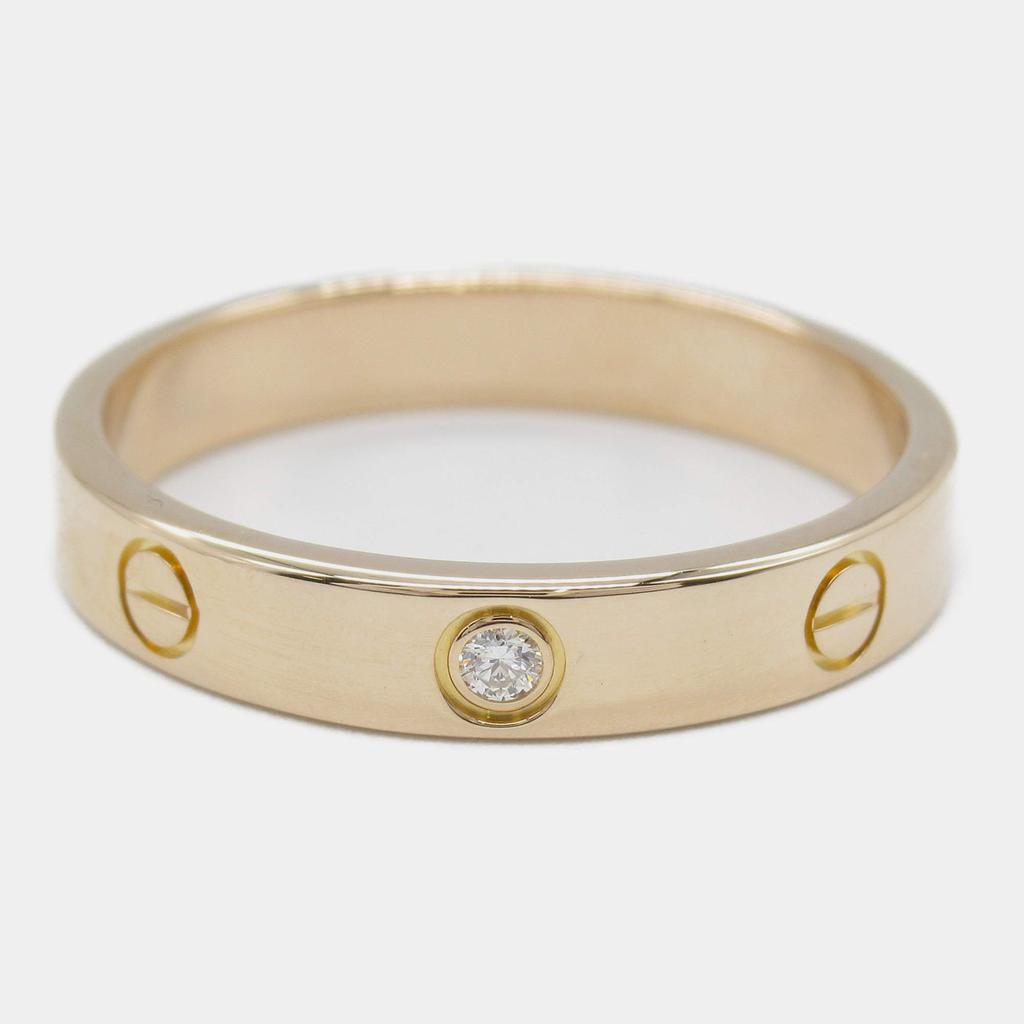 Cartier Cartier 18K Pink Gold Diamond Mini Love Ring EU 62