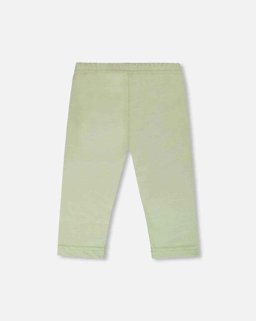 Deux par Deux Organic Cotton Jersey Capri Light Khaki Green 4