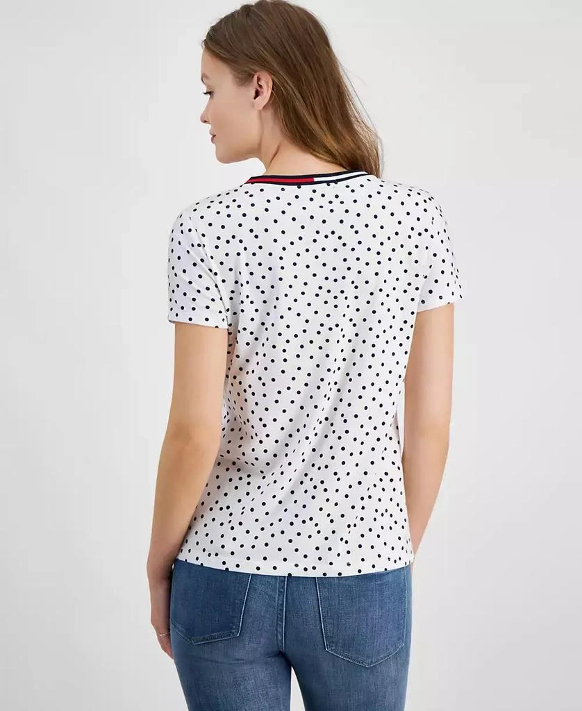 Tommy Hilfiger Women's Dot-Print Signature V-Neck Top 2