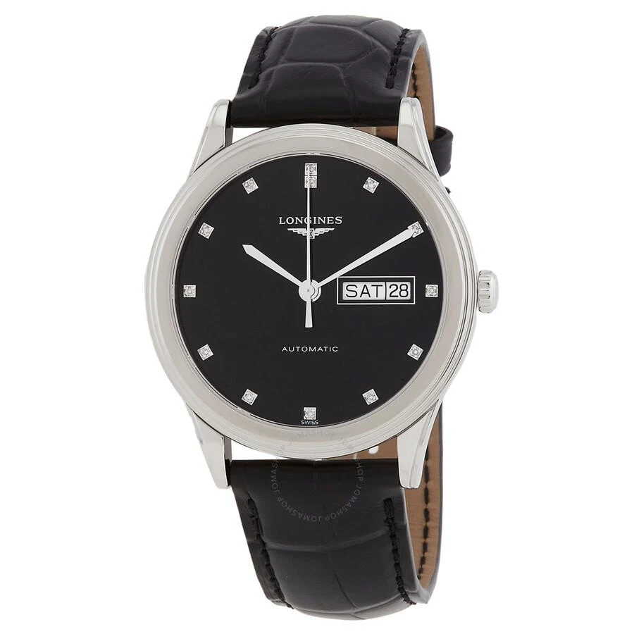 Longines Flagship Automatic Diamond Black Dial Men's Watch L48994572 1