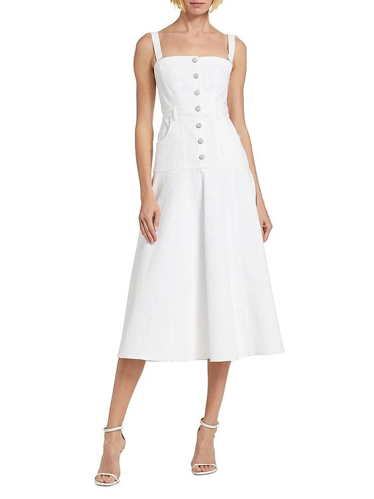 Cinq à Sept Veena Denim Strapless Midi-Dress 6