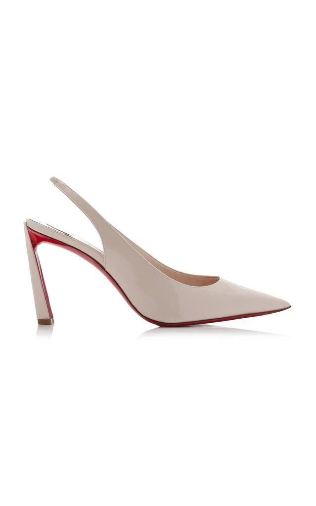 Christian Louboutin Christian Louboutin - Condora 85mm Patent Leather Slingback Pumps  - Nude - IT 42 - Moda Operandi 1