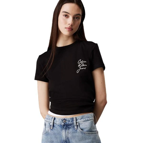 Calvin Klein Cropped logo T-shirt 1