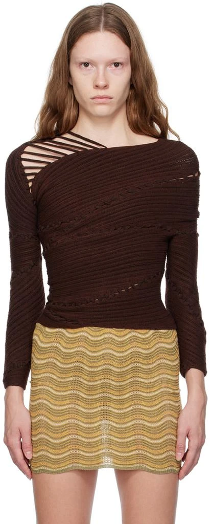 Isa Boulder SSENSE Exclusive Brown Sweater 1