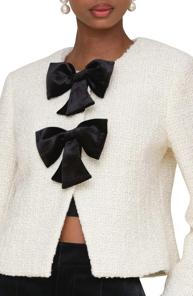 Avec Les Filles Bow Cropped Cardigan 3