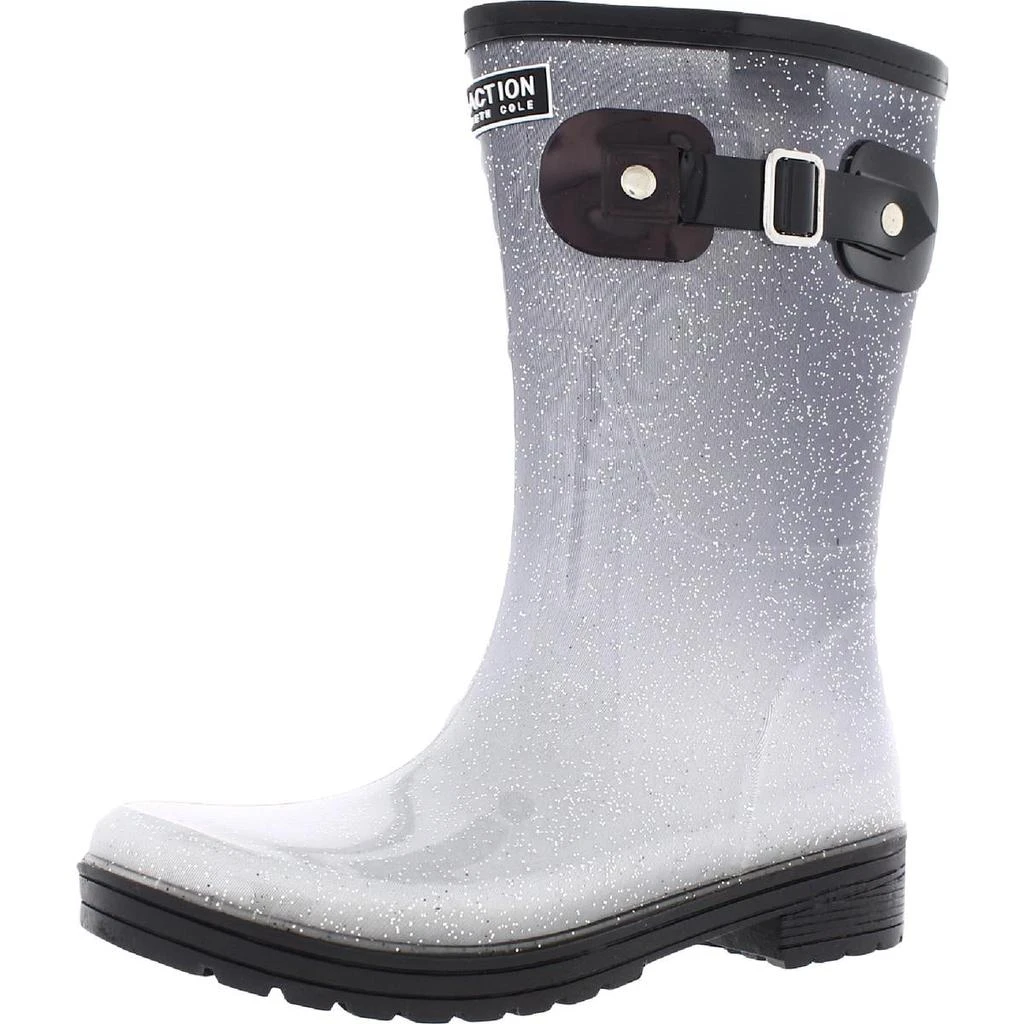 Kenneth Cole Rain Buckle Ombre Womens Glitter Mid-Calf Rain Boots 2