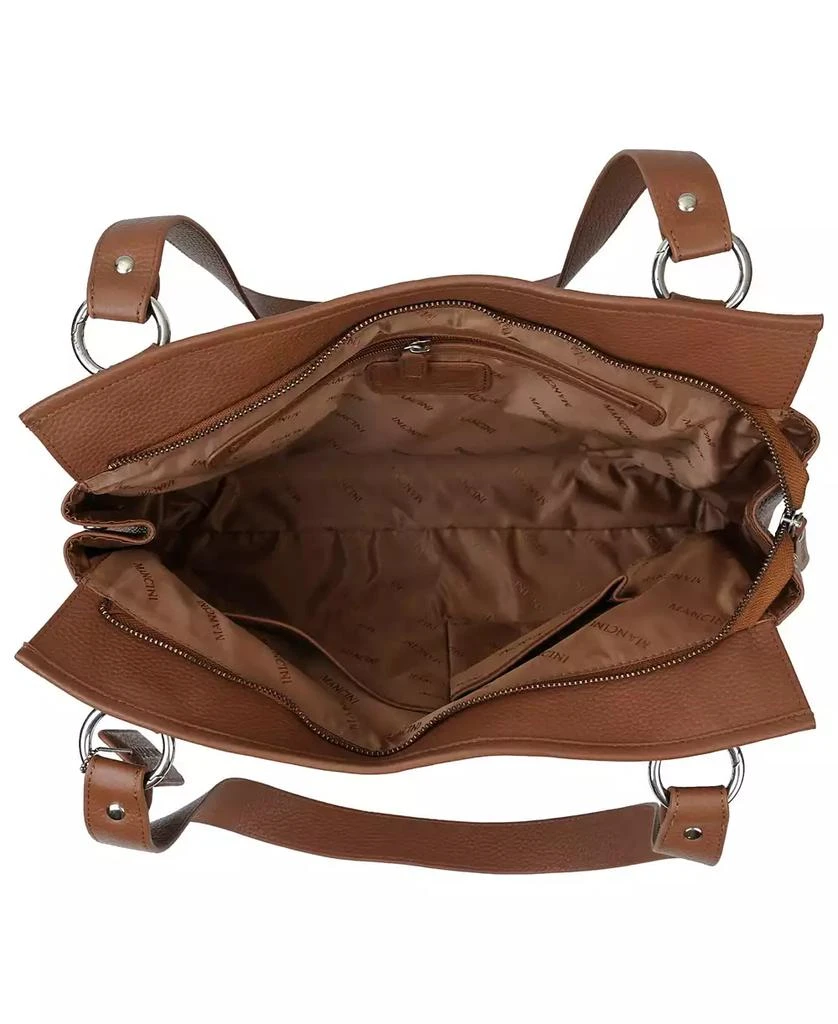 Mancini Leather Goods Pebble Kelsea Leather Shoulder Bag 5