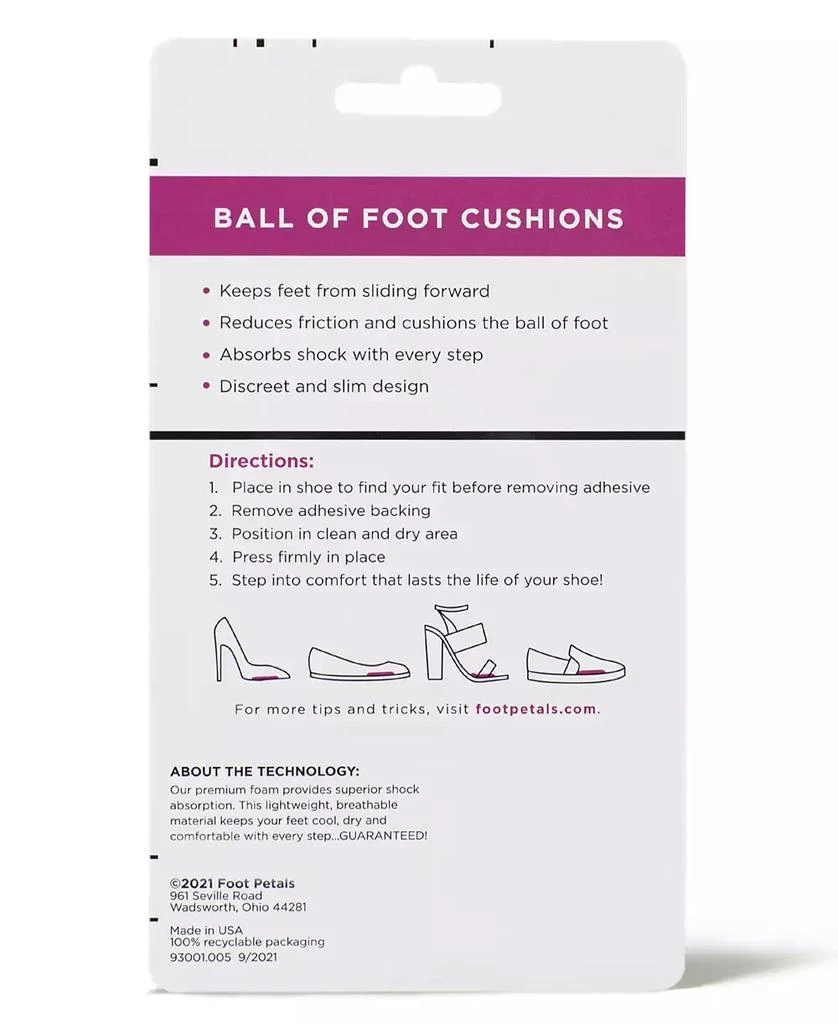 Foot Petals Ball of Foot Cushions 3 Pack 2