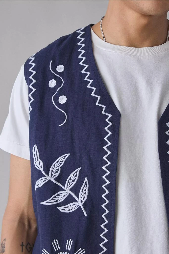 Native Youth Native Youth Mayard Linen-Blend Vest 2
