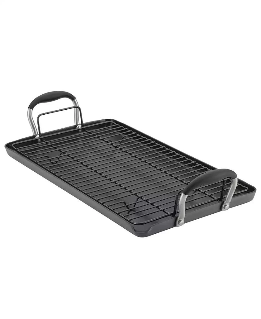 Anolon Advanced Home Hard-Anodized Nonstick Double Burner Griddle, 10" x 18" 1