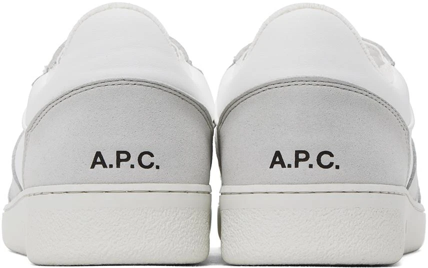 A.P.C. White & Gray Plain Sneakers 2