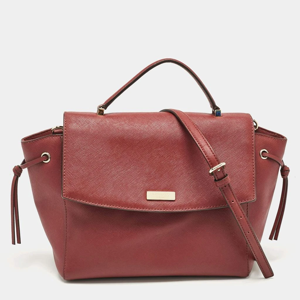 Kate Spade Kate Spade Maroon Leather Way Lilah Top Handle Bag 1