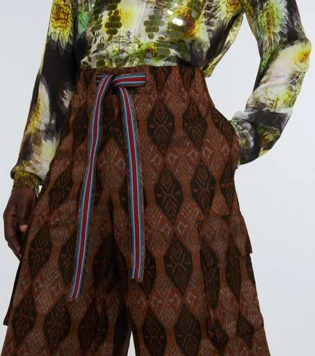 Dries Van Noten Silk and cotton Ikat shorts 5