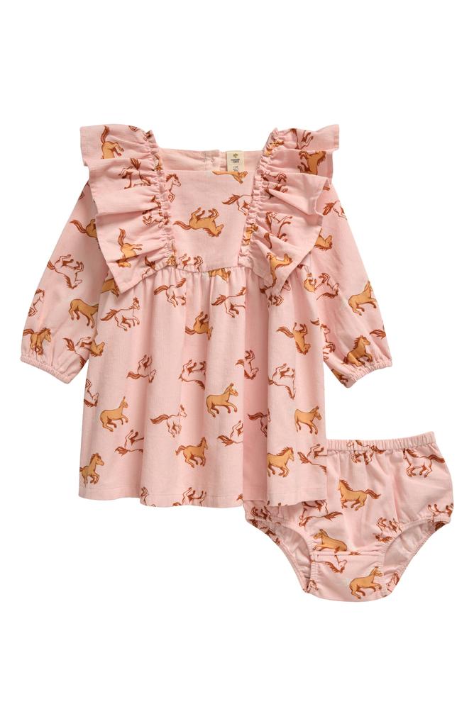 Tucker + Tate Cotton Corduroy Ruffle Dress & Bloomers