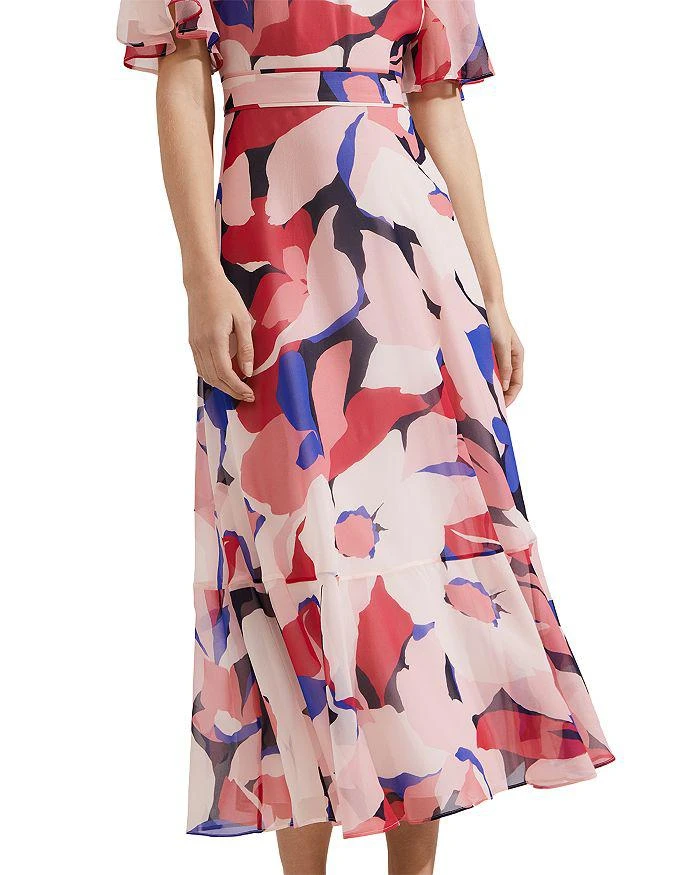 HOBBS LONDON Freya Printed Silk Dress 6