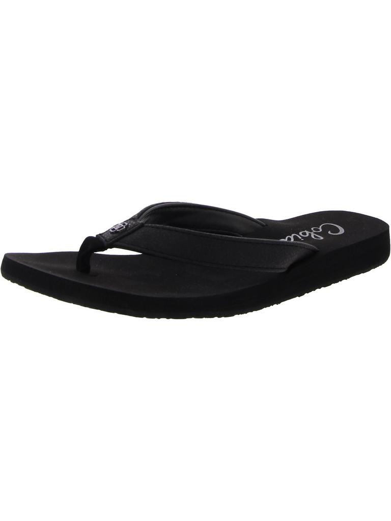 Cobian Skinny Bounce Womens Faux Leather Slip On Thong Sandals