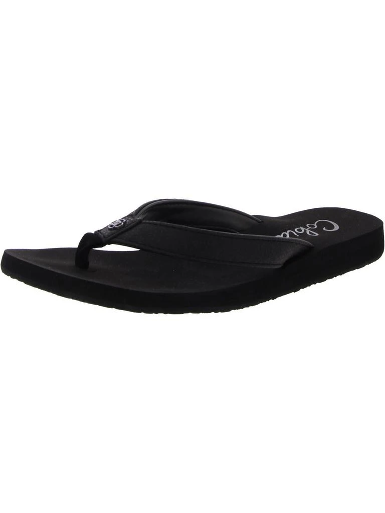 Cobian Skinny Bounce Womens Faux Leather Slip On Thong Sandals 1