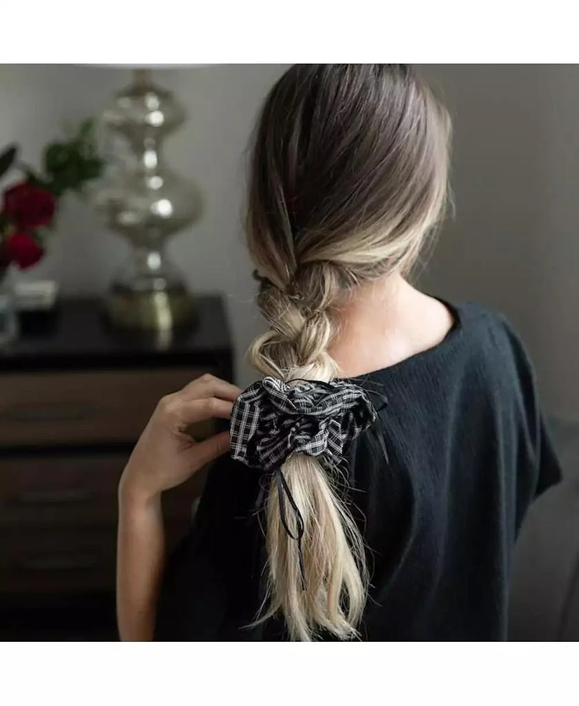 Headbands of Hope Women
s Oversized Ribbon Scrunchie Set of 3 - Plaid Bows 2